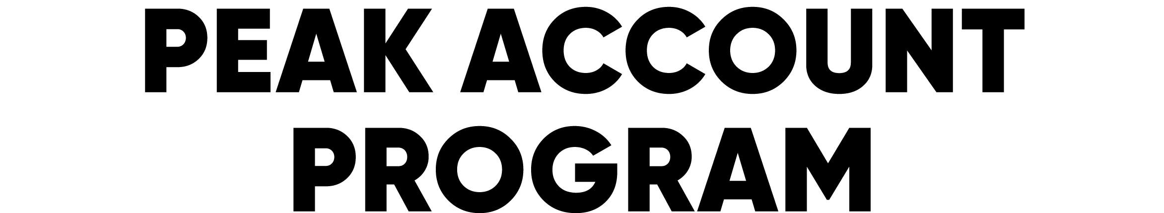 peak account program